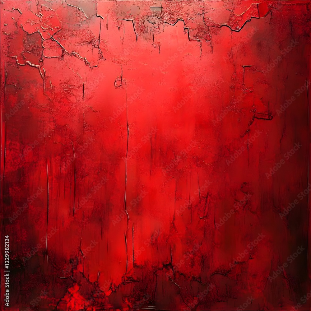Obraz premium Abstract Red Textured Art Painting Crimson Hues Deep Red Background Modern Wall Art