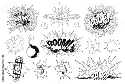 Bold black-and-white graphic effects