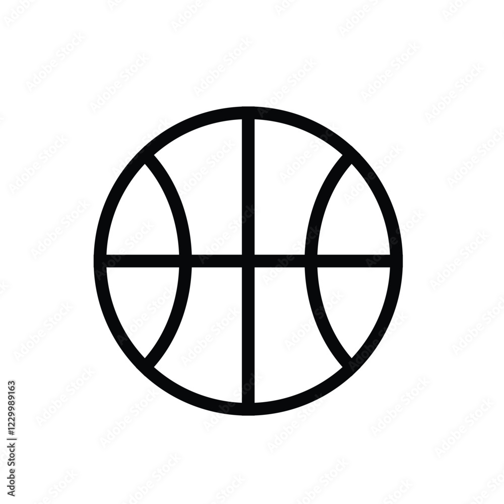basketball icon vector game ball  sign
