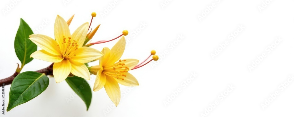 isolated honeysuckle lat Lonicera caprifolium flowers on white, isolate, color, simplicity isolated honeysuckle lat Lonicera caprifolium flowers on white, isolate, color, simplicity