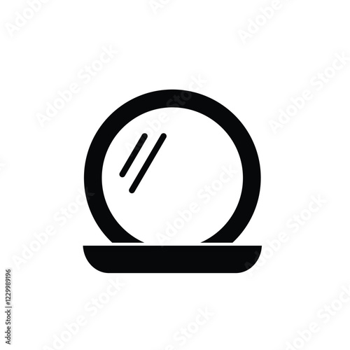 mirror icon black vector beautu icon 