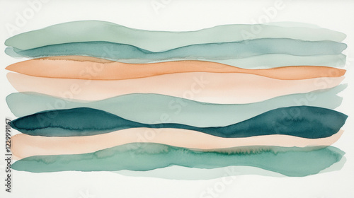 Plain watercolor background of large washes in neutral colors for graphic design or wallpaper.