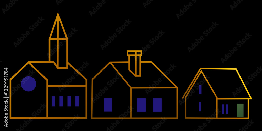 Art Deco Buildings set featuring bold geometric shapes, ideal for posters, editorial designs, branding, travel brochures and architectural presentations Art Deco Buildings set featuring bold geometric shapes, ideal for posters, editorial designs, branding, travel brochures and architectural presentations