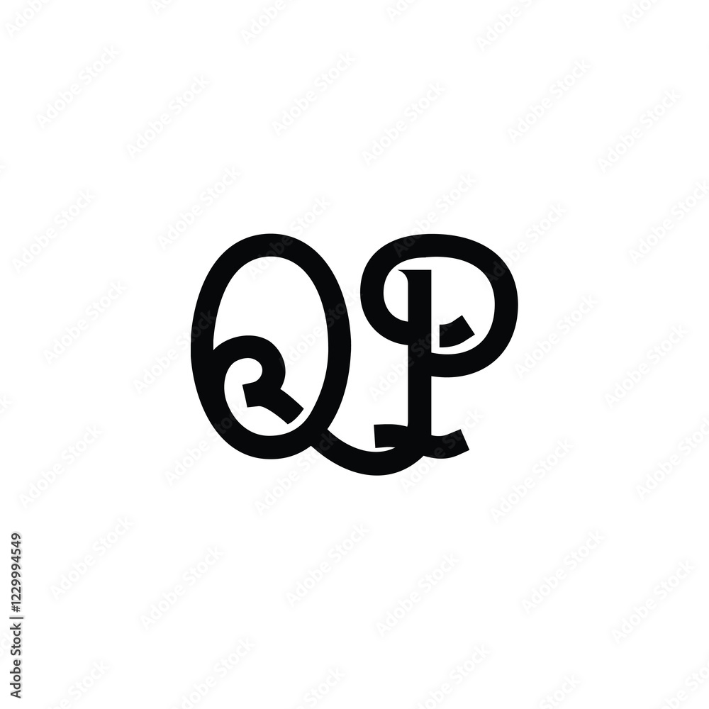 QP monogram logo design letter text name symbol monochrome logotype alphabet character simple logo QP monogram logo design letter text name symbol monochrome logotype alphabet character simple logo