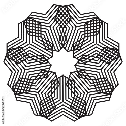 Φωτογραφία Mandala, square background design, lace ornament in oriental style