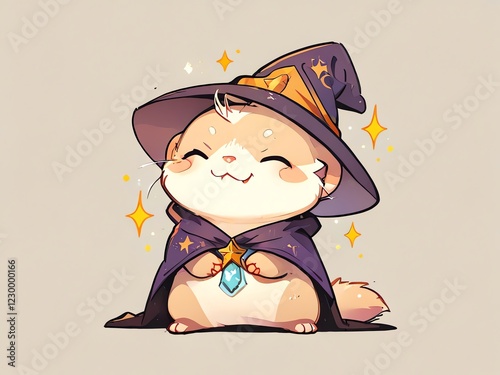 Adorable Hamster Wizard: A Magical Creature photo