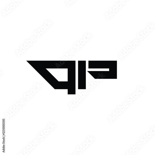 QP monogram logo design letter text name symbol monochrome logotype alphabet character simple logo