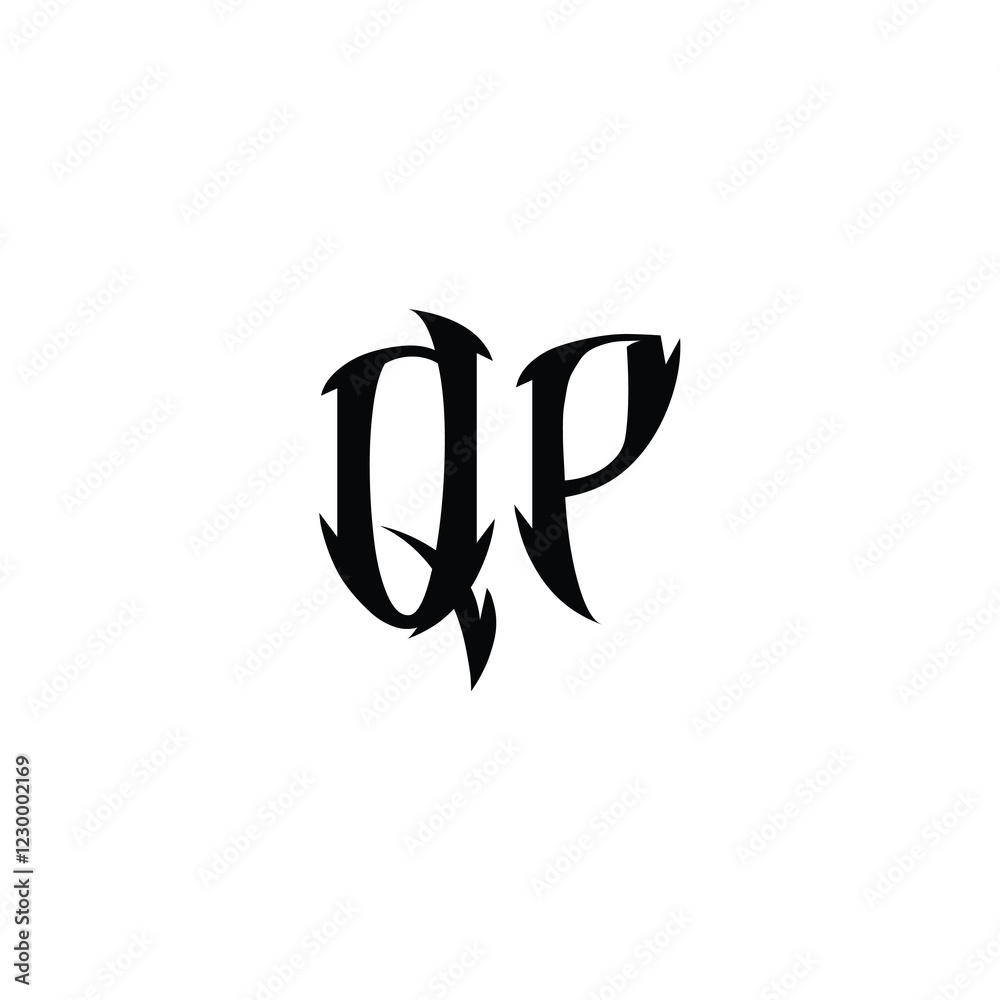 QP monogram logo design letter text name symbol monochrome logotype alphabet character simple logo QP monogram logo design letter text name symbol monochrome logotype alphabet character simple logo