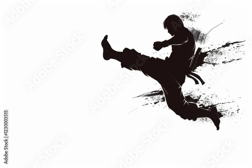 Powerful Martial Arts Silhouette photo