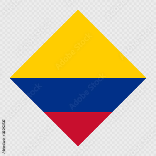 Colombia rhombus flag. Vector illustration. Free Download Colombia rhombus flag. Vector illustration. - GFXLoad
