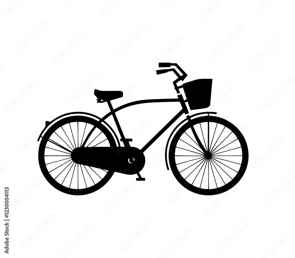 Fototapeta premium Flat line design style modern vector Bicycle icon 