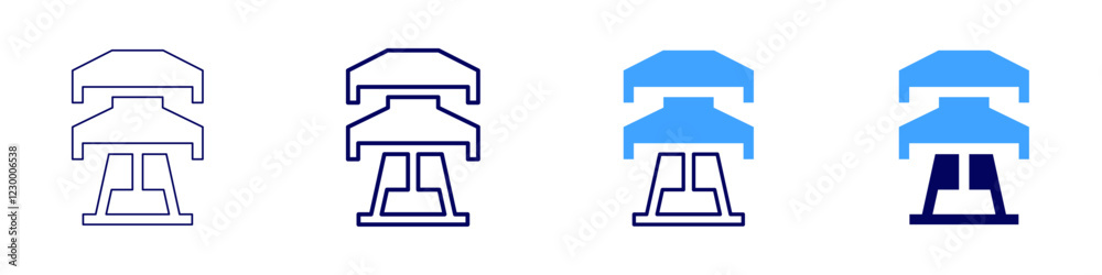 Electrical pole icon in 4 different styles. Thin Line, Line, Bold, and Bold Line. Duotone style. Editable stroke Electrical pole icon in 4 different styles. Thin Line, Line, Bold, and Bold Line. Duotone style. Editable stroke