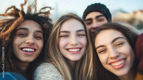 Young people hiking outdoors.