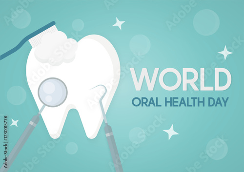 world oral health day illustrator vector poster