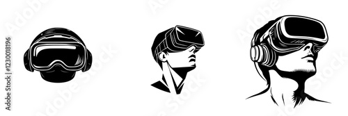 Exploring virtual worlds with advanced VR technology in a futuristic setting