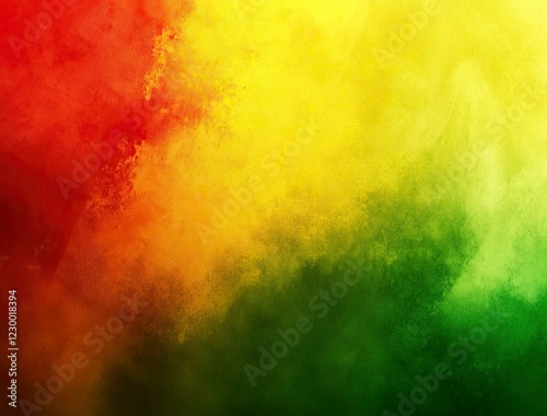 A vibrant background with gradients of red, yellow and green, creating an abstract design that resembles the colors of jamaican flag.