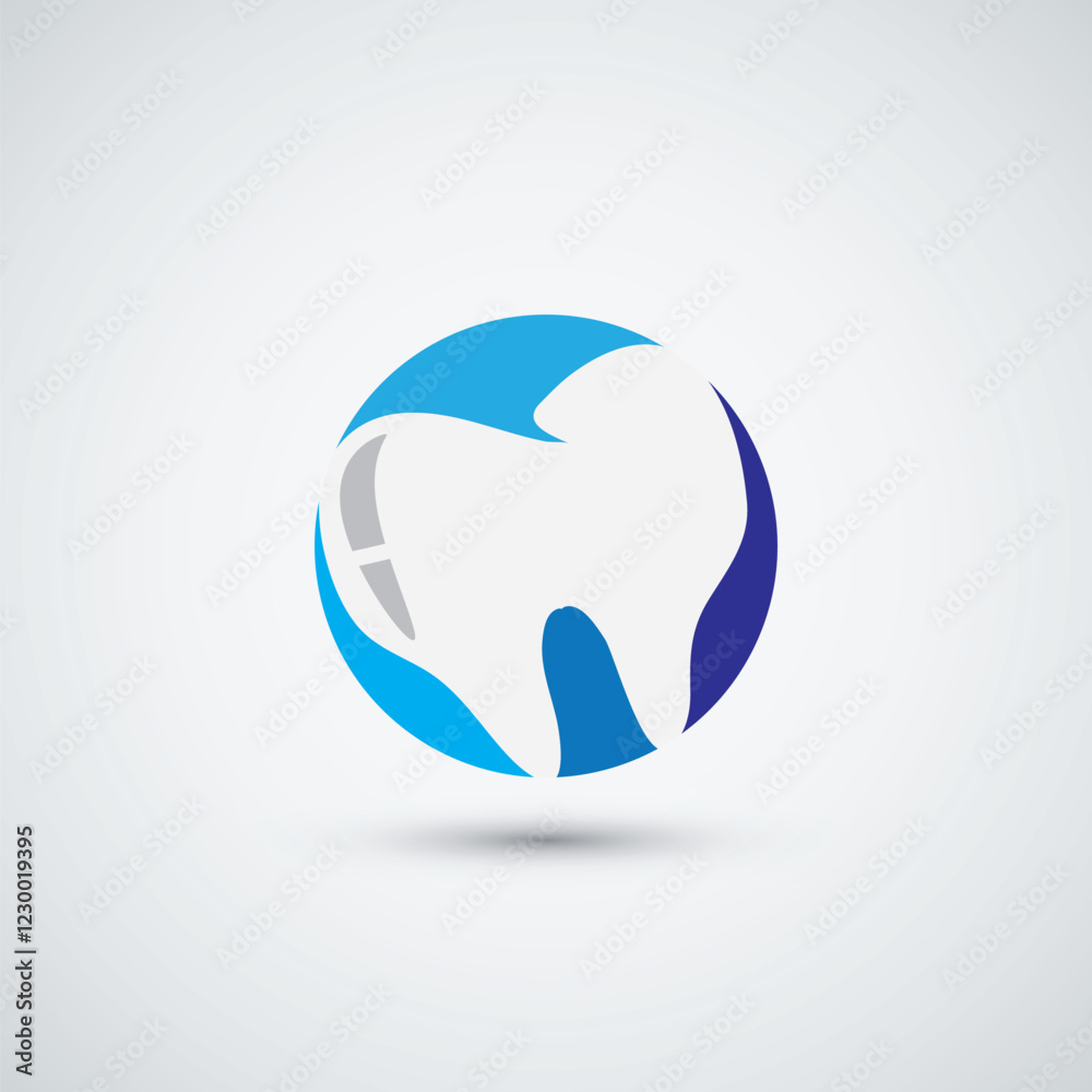 Dental care and dentistry logo abstract design Dental care and dentistry logo abstract design