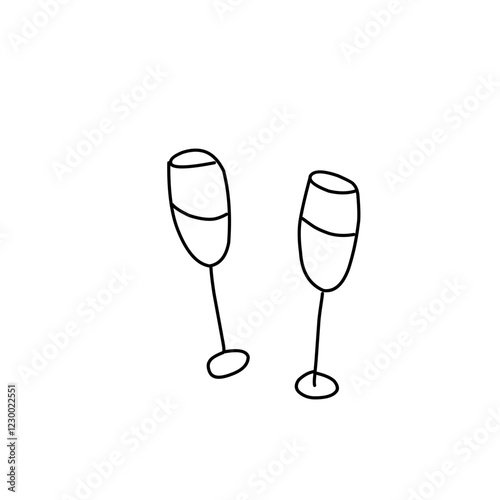 hand drawn New Years Party