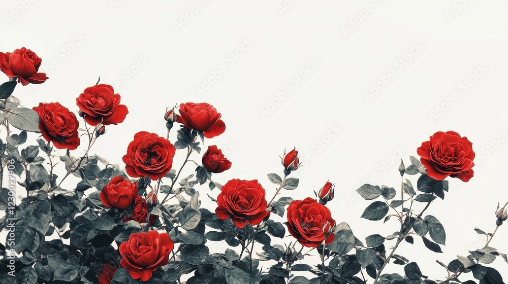 Red roses isolated on white background. Red roses isolated on white background.