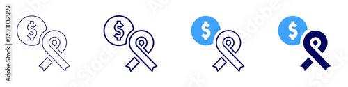 Medical charity icon in 4 different styles. Thin Line, Line, Bold, and Bold Line. Duotone style. Editable stroke
