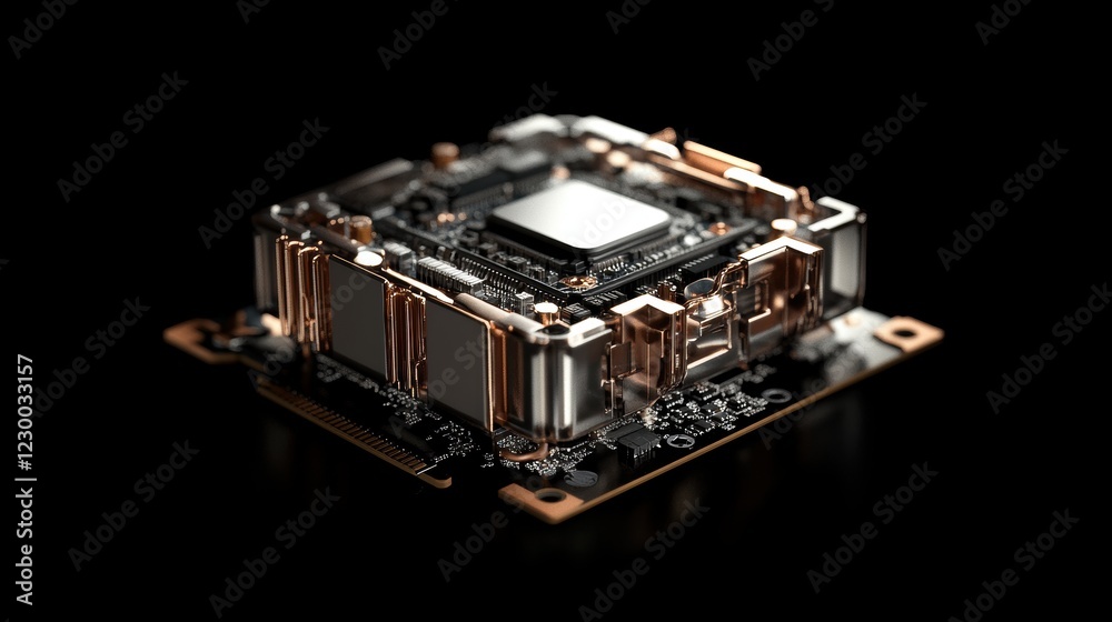 High-fidelity cpu image technology lab macro view in gigapixel quality dark environment High-fidelity cpu image technology lab macro view in gigapixel quality dark environment