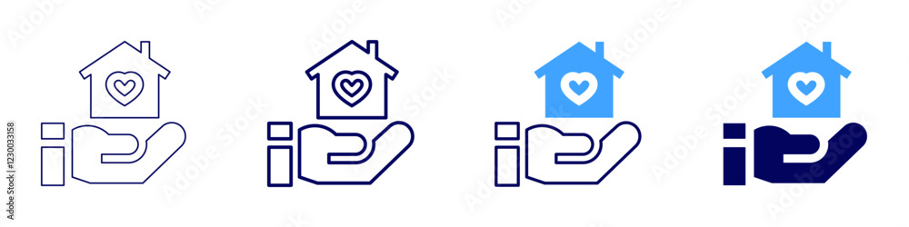 Shelter icon in 4 different styles. Thin Line, Line, Bold, and Bold Line. Duotone style. Editable stroke Shelter icon in 4 different styles. Thin Line, Line, Bold, and Bold Line. Duotone style. Editable stroke
