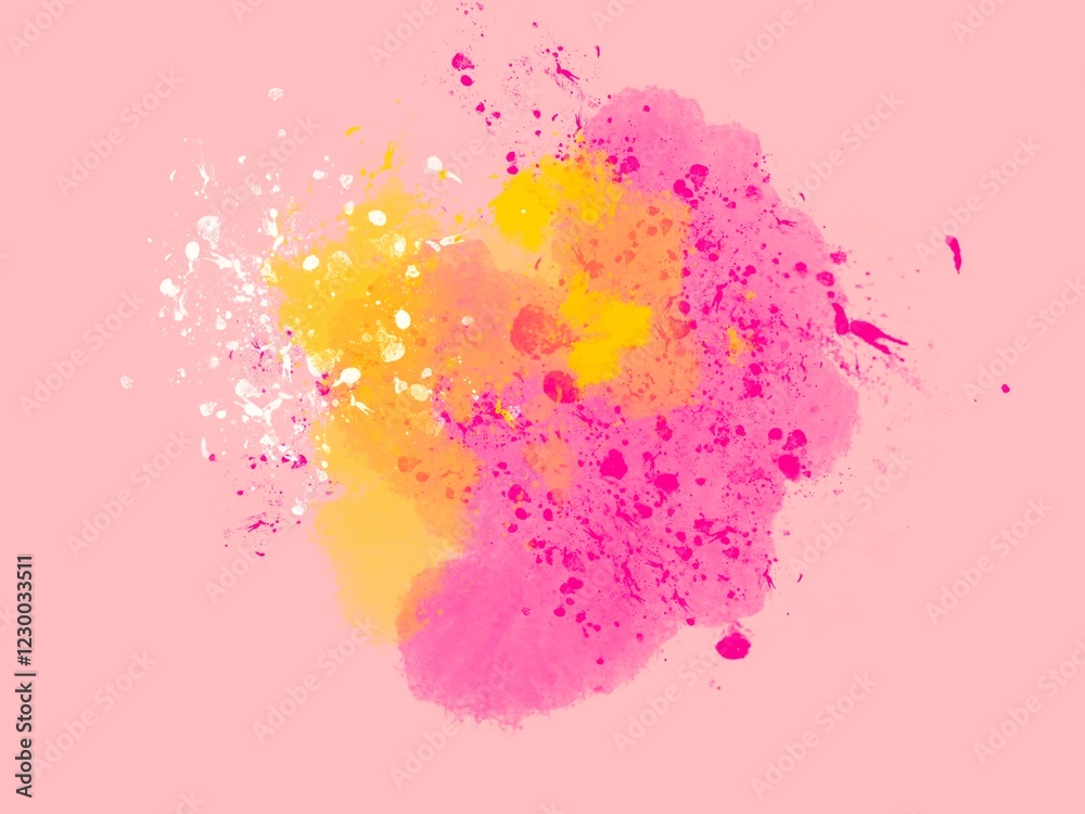 Fototapeta premium Raster high resolution colorful watercolor background