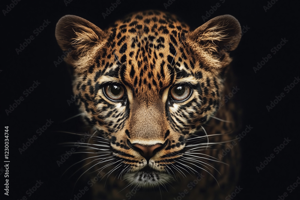 Leopard Portrait: Close-Up on a Majestic Feline Leopard Portrait: Close-Up on a Majestic Feline