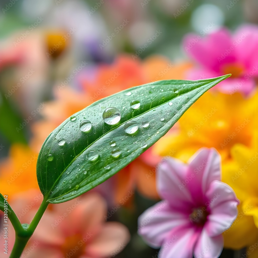 water drops on a flower water drops on a flower