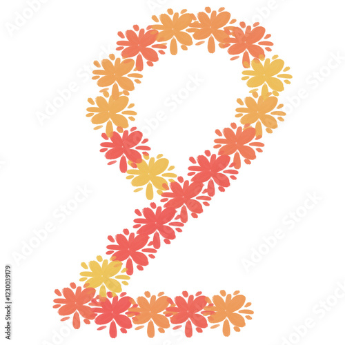 Enhance your numbers with elegant floral art! Download beautifully crafted floral number designs, perfect for any creative project.