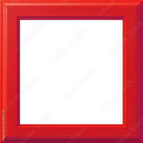 Free Download Red frame isolated on white, Frame on a wall, Red frame for picture, Red rectangular frame - GFXLoad