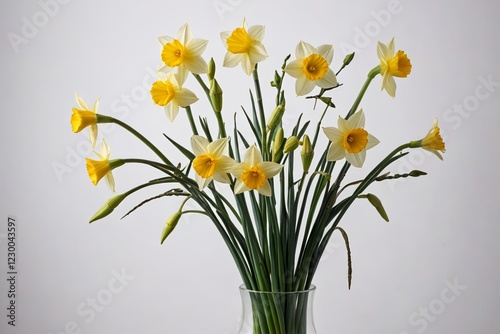 there is a vase with a bunch of yellow flowers in it