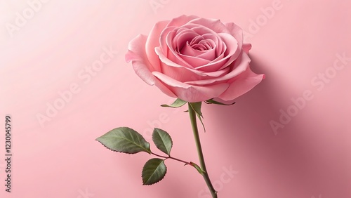 Wallpaper Mural Pink rose with delicate petals Torontodigital.ca