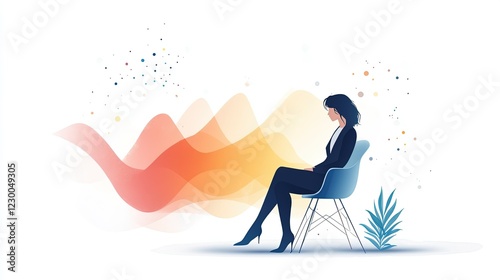 Emotional Insight Tracker, vibrant infographic illustrating mood fluctuations for enhanced mental health awareness and emotional understanding