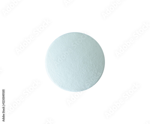 white pills isolated on white background