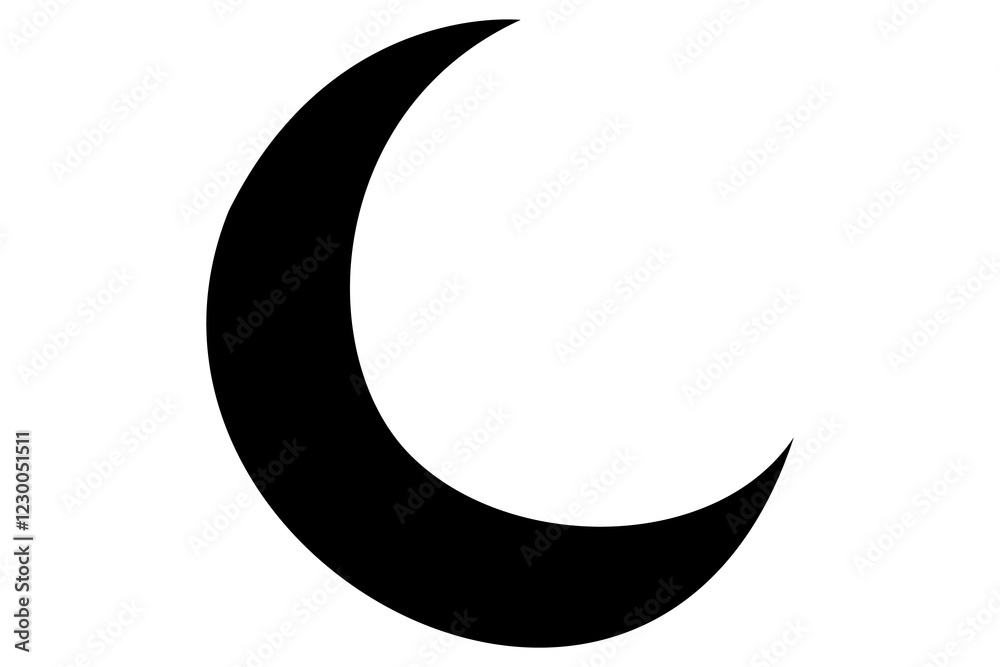 Moon crescent icon. Moon icon. Moon silhouette vector illustration
Moon crescent icon. Moon icon. Moon silhouette vector illustration