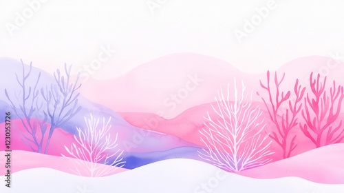 Fototapeta Naklejka Na Ścianę i Meble -  Coral Sunset Whispers, vibrant abstract coral reef patterns merge with a dreamy sunset glow, perfect for summer-themed decor and stationery, evoking a serene coastal vibe.