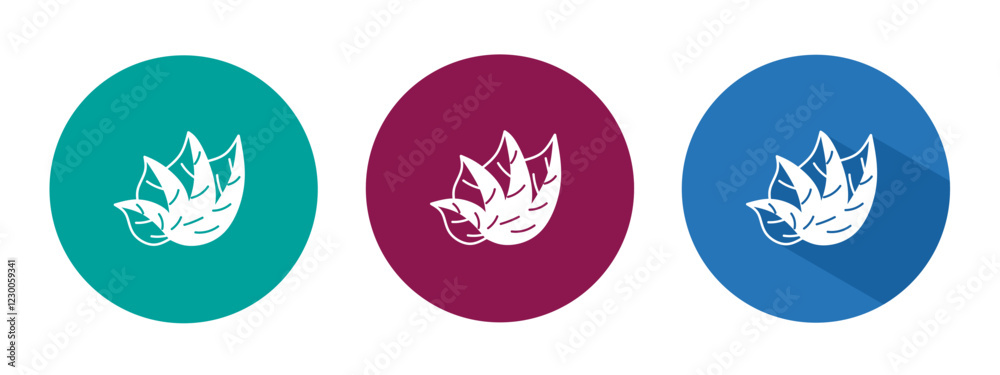 Icon for leaves vector illustration in flat. Icon for leaves vector illustration in flat.
