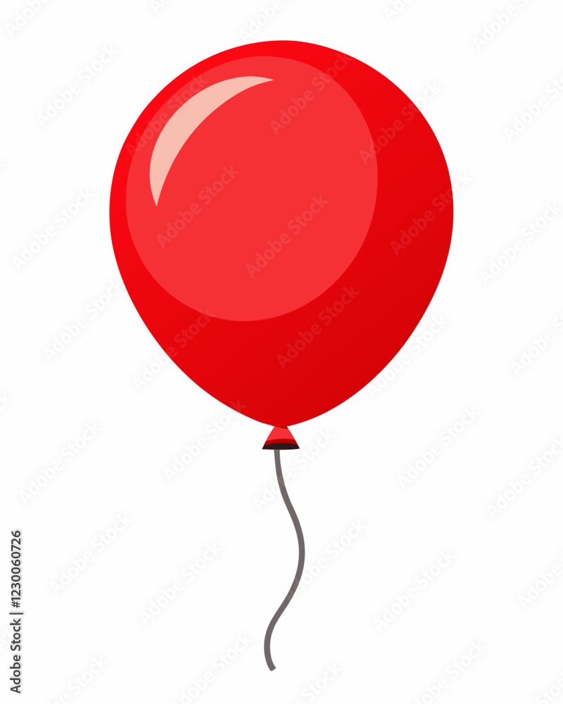 Red balloon isolated on white background. Red Balloon Illustration - Perfect for Design and Creativity Needs. Red balloon isolated on white background. Red Balloon Illustration - Perfect for Design and Creativity Needs.