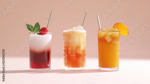 Wallpaper Mural Refreshing Summer Drinks: A Trio of Iced Beverages Torontodigital.ca