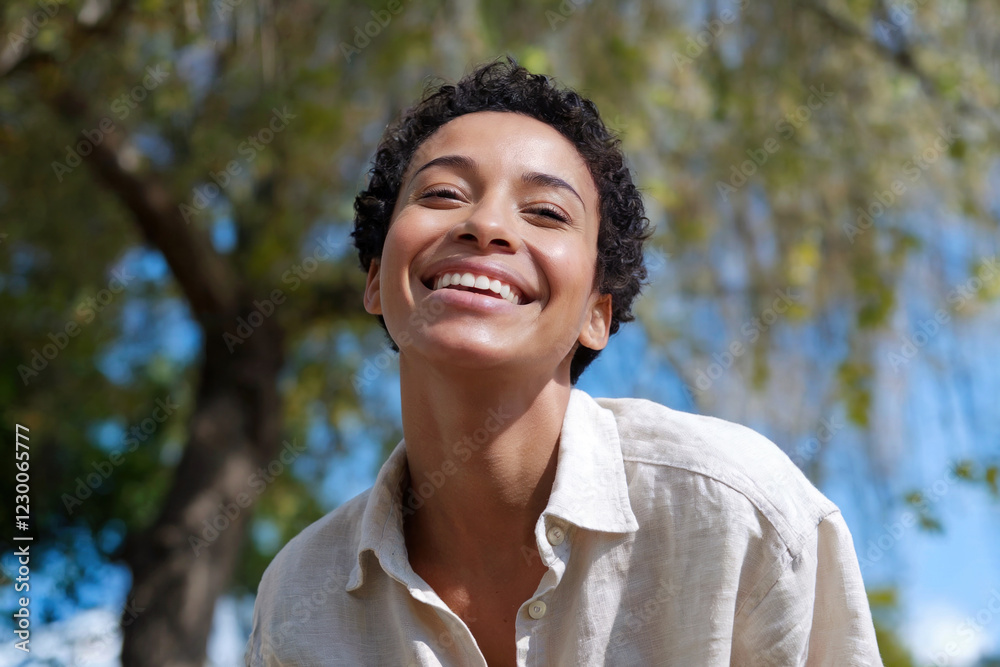 Portrait of a beautiful African American woman. Portrait of a beautiful African American woman.
