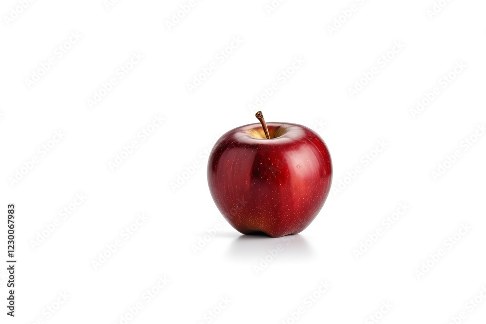 there is a red apple with a leaf sticking out of it there is a red apple with a leaf sticking out of it