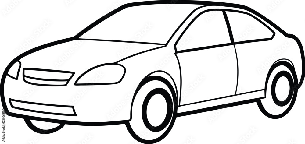 car icon over white background, line and fill style, vector illustration car icon over white background, line and fill style, vector illustration