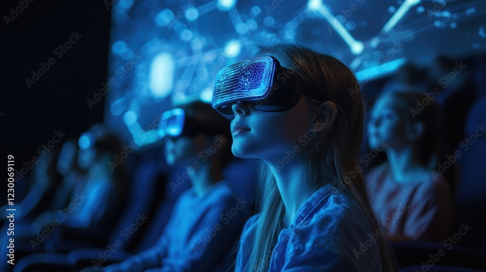 Obraz premium Experience smart cinema with ai concierge services in high fidelity environments