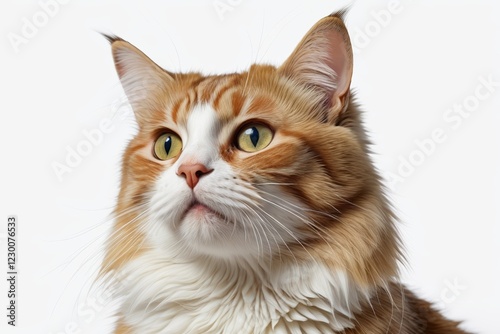 there is a cat that is looking up at something