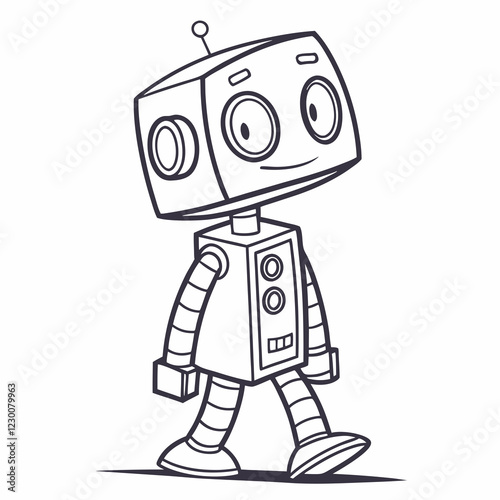 Simple vector robot in a standing pose