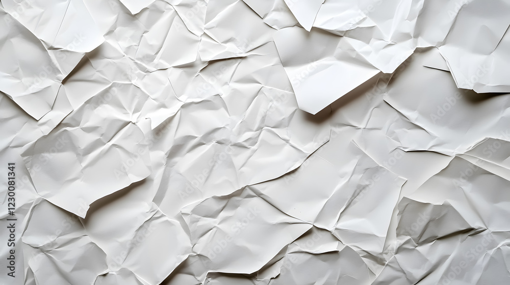 Fototapeta premium A background crafted from white paper texture in high resolution.