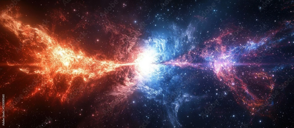 Fototapeta premium Exploring Unknown Matter and Energy through AI Art