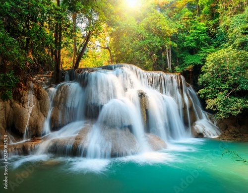 waterfall in kanchanaburi country