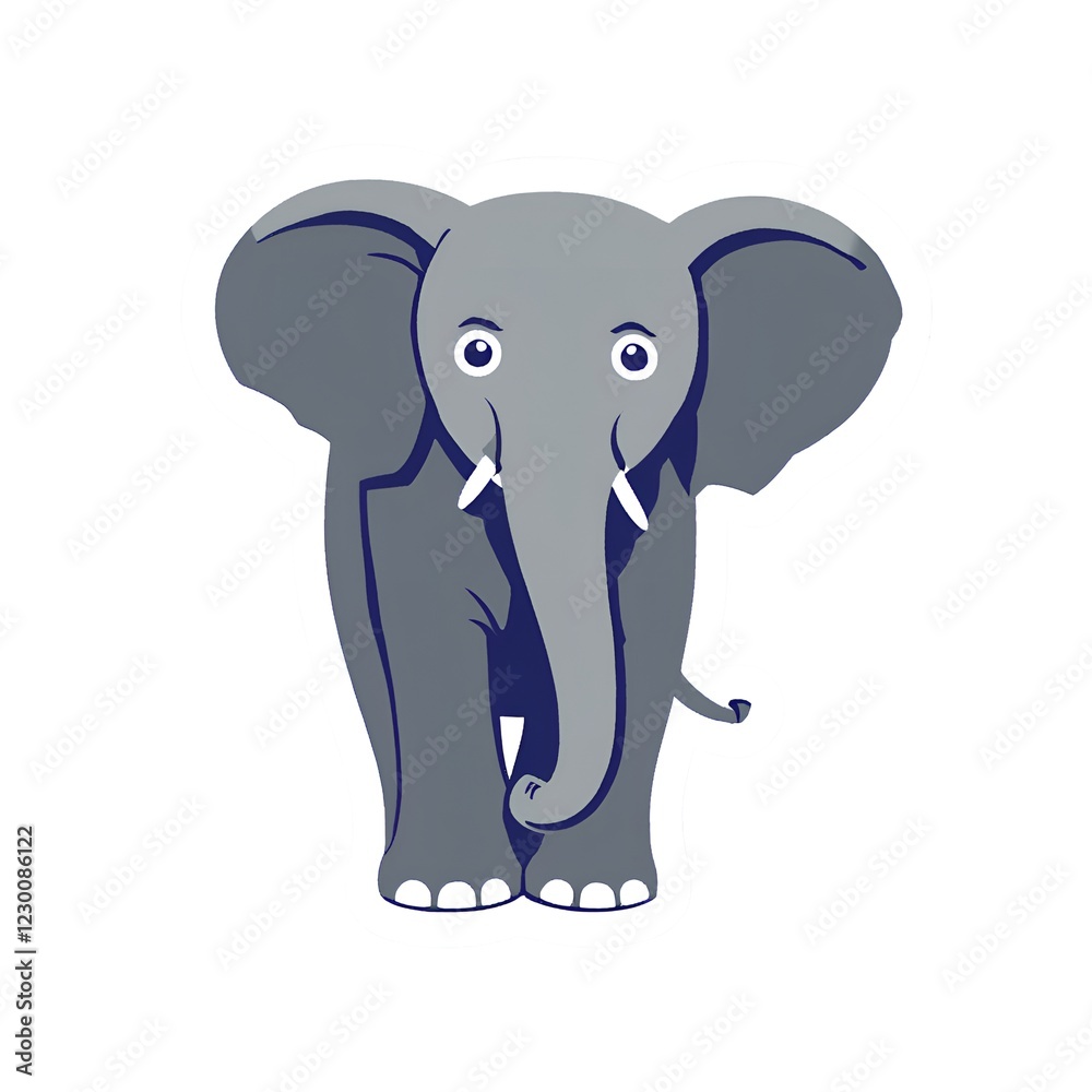 Fototapeta premium Elephant Isolated